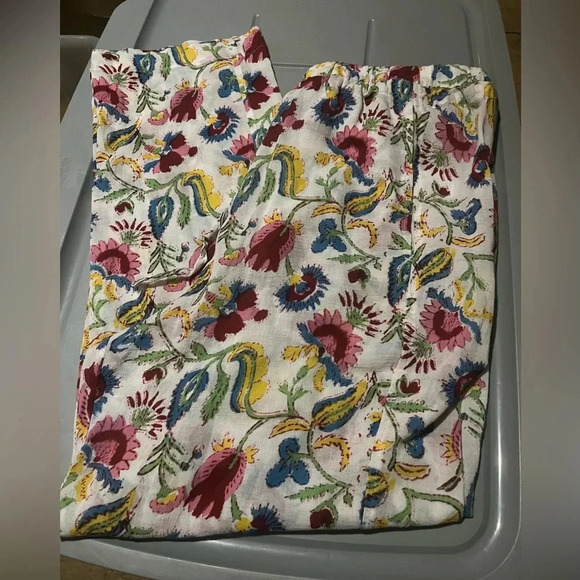 Xirena Paxtyn Floral Pattern Gauzy Drawstring Capri Ankle Pant Women’s Size s - Picture 4 of 6